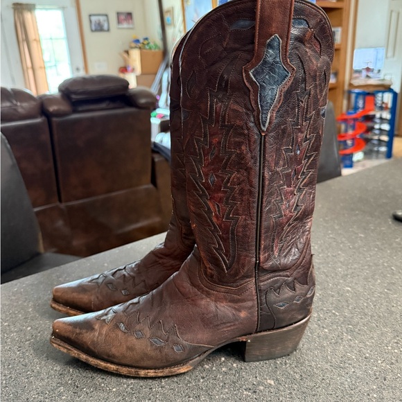 Dan Post Wingtip Snip Toe Leather Western Cowboy Boots size 9.5M Womens. - Picture 3 of 8